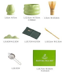 Bokar 4-8 pièces OEM ODM <span class=keywords><strong>Kit</strong></span> de préparation du thé <span class=keywords><strong>Matcha</strong></span>, ensemble d'accessoires <span class=keywords><strong>Matcha</strong></span>, support <span class=keywords><strong>pour</strong></span> Chasen, bol en céramique, fouet en bambou - Product Image 4
