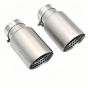 Terminale di Scarico Universale per Auto in Acciaio Inox Opaco 60mm 63mm Ugello Silenziatore per VW GTI MK7 Golf 7 1 Pezzo Tubi di Scarico Opachi - Product Image 3