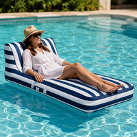 Couverture en tissu pour transat gonflable OEM personnalisé, intérieur en PVC, XL, chaise flottante pour bronzage adulte, lit flottant pour piscine et plage