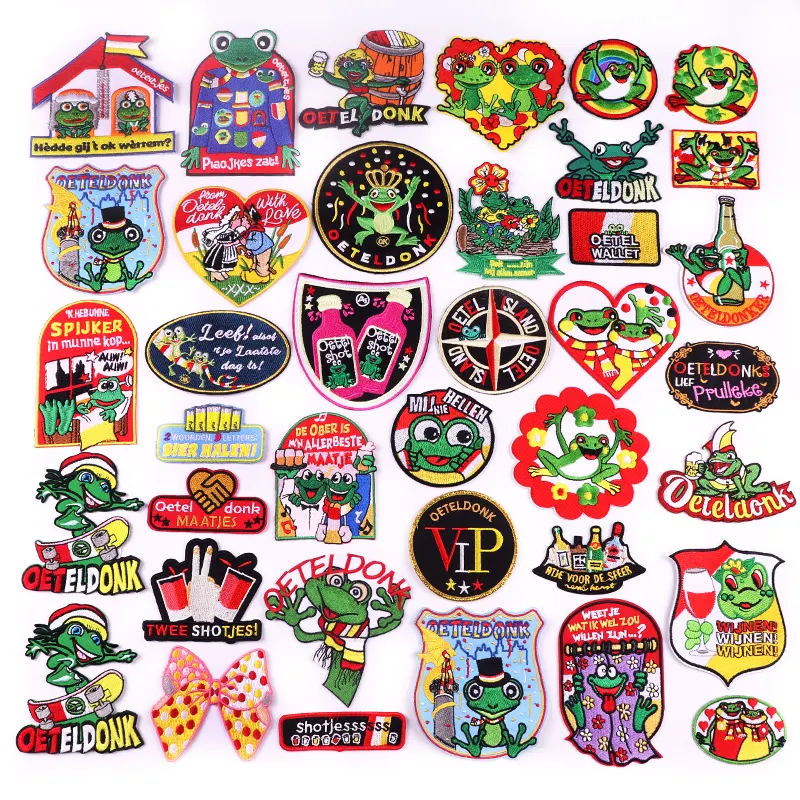 Oeteldonk Emblem Embroidery Patch Iron On Patches For Clothing Carnival Wholesale Patches For Uniform