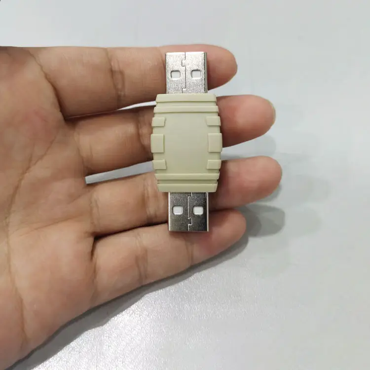 USB2.0アダプタータイプaからbオス-メスコネクタベージュ