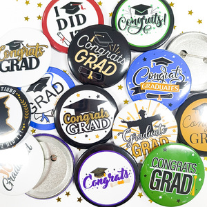 Tùy Chỉnh Kim Loại Phản Quang Sequins In 3D LED Nhấp Nháy Trường An Ninh Tên 32Mm 38Mm 44Mm 58Mm Tin Tinplate Nút Huy Hiệu - Product Image 1