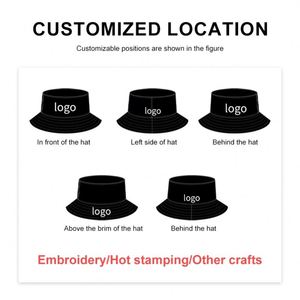 Custom Reversible Logo Support Embroidery Craft Sunscreen Fisherman <b>Bucket</b> Caps Travel Fishing Casual <b>Hat</b> - Product Image 4