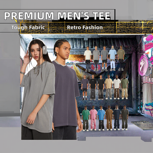 Camiseta de Hombre al por Mayor, Personalizada, 100% Algodón, Estilo Vintage, Lavado Ácido, Transpirable, Premium, 260GSM, Impresa - Product Image 2