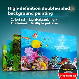 วอลเปเปอร์ตู้ปลาสเตอริโอ3D ความละเอียดสูงกระดาษพลาสติกสองด้านสำหรับตกแต่งตู้ปลาสำหรับตู้ปลา - Product Image 5