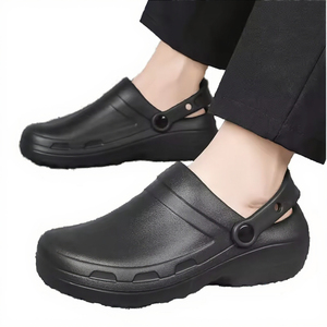 Pantoufles <span class=keywords><strong>de</strong></span> travail antidérapantes pour hommes, sabots en acier, imperméables et résistants à l'huile, pour la <span class=keywords><strong>cuisine</strong></span> <span class=keywords><strong>de</strong></span> l'hôpital, le personnel <span class=keywords><strong>de</strong></span> l'hôtel et les ouvriers d'usine. - Product Image 4