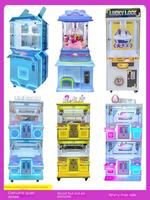 Machine à griffes commerciale pour jouets en peluche en vrac, machine à attraper les prix à monnayeur, équipement de distribution pour salles d'arcade