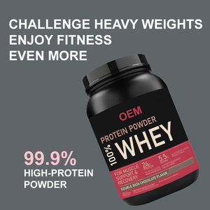 OEM çift çikolata 100% Whey Protein konsantresi yetişkinler için en iyi spor takviyesi altın standart kaliteli toz - Product Image 3