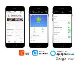 Tuya cuộc sống thông minh Bàn phím cảm ứng Wifi <span class=keywords><strong>GSM</strong></span> hệ thống báo động nhà chống trộm an ninh 433Mhz 99 khu vực không dây ứng dụng điều khiển - Product Image 2