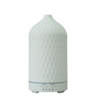 Diffuseur à ultrasons noir électrique de 160ml, humidificateur d'air en céramique, diffuseur d'arôme