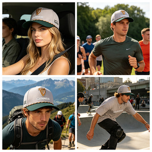 Casquette de golf perforée en polyester respirant à séchage rapide avec cordon, patch personnalisé en PVC caoutchouc pour performance, style camionneur - Product Image 5