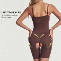 Body sculptant amincissant sans couture pour femme, avec contrôle du ventre, rehausseur de fesses et entrejambe ouvert, gaine de compression pour la taille
