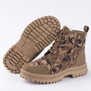 Botas de Nieve para Hombre, Extra Gruesas, de Piel de Oveja, Impermeables, Resistentes al Frío, con Cordones Delanteros, Tacón Medio, Color Sólido - Product Image 2