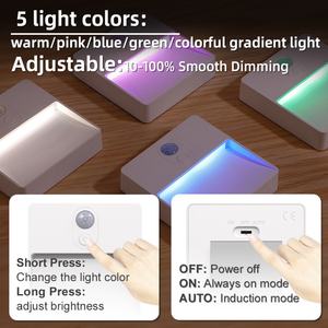 Nouveaux produits 2024, lampes LED intelligentes sans fil USB C magnétiques, détecteur de mouvement corporel humain, lampes à capteur - Product Image 6