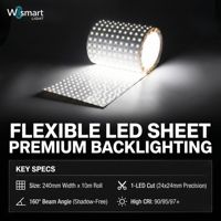 Panneau de rétroéclairage LED flexible DC24V SMD2835 2200K-6500K, mat lumineux dimmable pour mur en onyx, marbre, pierre translucide