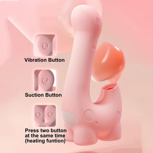Vibrador de succión en forma de dinosaurio 3 en 1, 10 vibraciones y 5 pezones de succión y calentamiento <span class=keywords><strong>Succionador</strong></span> de clítoris anal, vibradores de punto G - Product Image 4