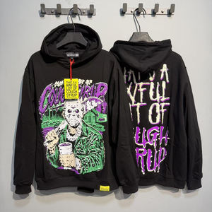 Nueva Sudadera con Capucha Informal Holgada de Alta Calidad, 100% Algodón, Marca de Moda, para Hombre, con Estampado 'THAT'S A AWFUL LOT OF COUPH SYRUP' - Product Image 1