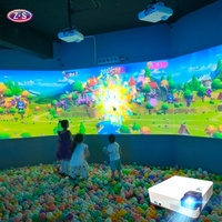 Équipement de divertissement familial, jeux de projection murale interactifs, solutions clés en main pour les enfants, immersion dans le jeu de frappe de balles