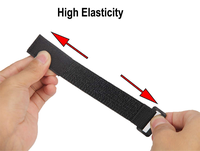 Sangle de ceinture auto-adhésive écologique avec logo personnalisé Boucle de ceinture à haute élasticité Caractéristiques de résistance à la chaleur avec crochet et boucle de rangement