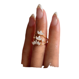 Anillo de Cóctel Vintage Chapado en Oro de 18K con Diamante Cultivado en Laboratorio para Mujer, Joyería de Compromiso y Boda - Product Image 2