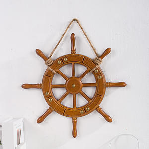 Mediterráneo Retro creativo <span class=keywords><strong>timón</strong></span> de madera maciza Barra de volante decoración del hogar adornos artesanales colgantes <span class=keywords><strong>timón</strong></span> - Product Image 3