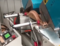Scie à onglets à double tête en bois coupe d'angle à 45 degrés pour machine de découpe d'angle de profil en bois de cadre de porte