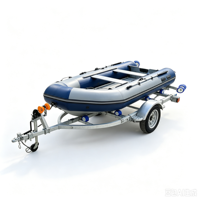 Remorque de bateau de 4 mètres pour yacht, bateau de sauvetage, bateau à moteur, hors-bord, bateau rapide, petit bateau