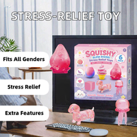 Coffret Cadeau Musical Créatif et Nouveauté Anti-Stress en Caoutchouc à Pression, Jouets pour Enfants à Rebond Lent, Poupées Décompression
