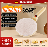 Crêpière Électrique Compacte Portable à Commande Monobouton, Sans Huile, pour une Cuisson Rapide des Crêpes et Pancakes, Idéale pour les Petits-Déjeuners du Week-end