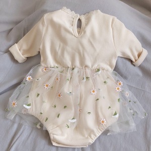Weet wewborn ababy irirl omomper RESS irirls lorloral brombroidery umasual prpring lothing ababy UTU - Product Image 3
