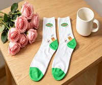 Chaussettes de sport en polyester imprimées numériquement de haute qualité pour l'été, respirantes, résistantes à l'usure, antidérapantes, douces et confortables