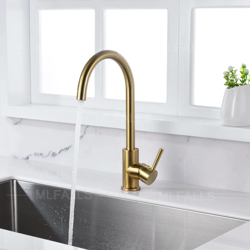 2020 ultime confortevole deck mounted rubinetto rubinetti oro spazzolato rubinetto della cucina depurazione delle acque di rubinetto