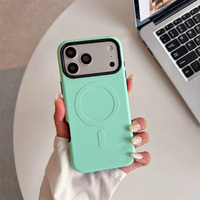 Étui de téléphone hybride magnétique robuste en TPU+PC mat, coque de protection anti-rayures et résistante aux chutes pour iPhone 17/17 Pro/17 Pro Max/16