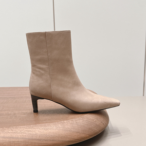 <strong>Women</strong> <strong>Italian</strong> Style Original Suede <strong>Leather</strong> High Heel <strong>Ankle</strong> <strong>Boots</strong> Side Zipper Fashion <strong>Boots</strong> - Product Image 1