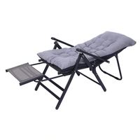 Chaise longue pliante réglable en maille avec repose-pieds extensible pour la sieste à la maison, sur le balcon, à la plage, en extérieur ou au bureau