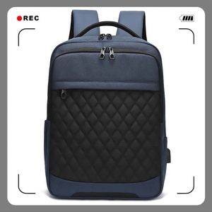 Unisex Business Style Commuting <b>Computer</b> <b>Backpack</b> USB Large Capacity Oxford Material Waterproof Zipper Hasp Closure Solid Color - Product Image 1