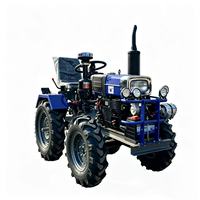 Mini Tractor de 25-50 HP con Motor Diésel 4x4, Caja de Cambios y Bomba, 8 Marchas Adelante, para Jardín, Granja, Huerto e Invernadero