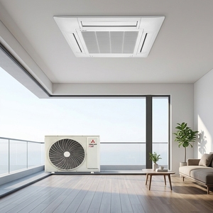 Unité de climatisation cassette 4 voies 220V R32 pour appartement, fonctionnement silencieux, air sain, chauffage et refroidissement domestique, cassette de plafond pour villa - Product Image 3