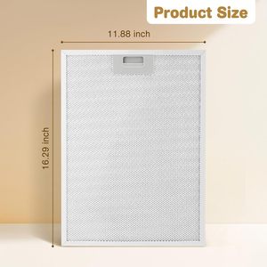 BPPFA30 <b>Range</b> Hood Filter 413x302x9mm Aluminum Alloy Easy Installation For Broan QP130 Models - Product Image 2