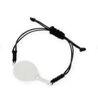 Bracelet réglable en acier inoxydable pour raquette de padel, corde de tennis, cadeau pour les amateurs de sport personnalisé, bracelets porte-bonheur à la mode en or