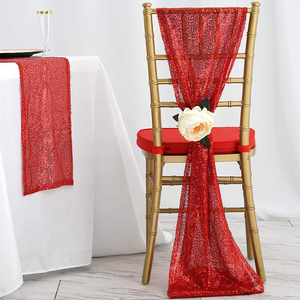 Red Reusable <strong>Wedding</strong> <strong>Chair</strong> <strong>Covers</strong> with <strong>Bow</strong> Sashes Durable Home and Event Banquets Furniture for Farmer Houses - Product Image 3