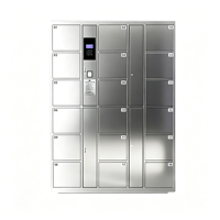 Casier de rangement intelligent en acier inoxydable avec reconnaissance faciale, armoire électronique assemblée résistante à la rouille pour employés de supermarché/centre commercial