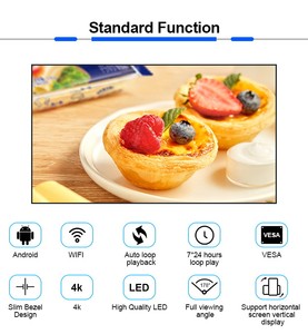 ขายด่วนติดผนังป้ายดิจิตอล75นิ้วสมาร์ททีวีหน้าจอแยกจอภาพ WiFi - Product Image 2