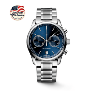 นาฬิกาข้อมือผู้ชายคุณภาพสูง หรูหรา หน้าปัดแซฟไฟร์ สายหนัง เรืองแสง กันน้ำ สายสแตนเลส พร้อมระบบสำรองพลังงาน - Product Image 5