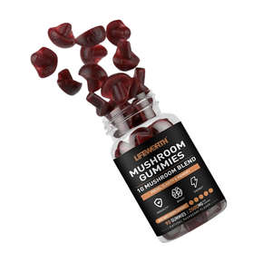Lifeworth Complex Mushroom Gummies 10-Blend <strong>Brain</strong> Booster Immune Support Energy <strong>Supplement</strong> Lion's Mane Shiitake Customizable for - Product Image 2