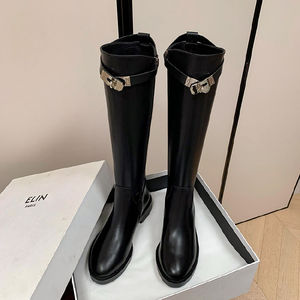 <span class=keywords><strong>Bottes</strong></span> hautes tendance pour femmes, fermeture éclair, bout pointu, talon aiguille, respirantes, confortables, souples, rehaussantes, toutes saisons - Product Image 3