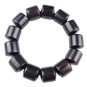 Pulsera de cuentas de ébano de 15 mm, joyería budista de madera para hombres y mujeres, regalo para parejas, hecho en Hangzhou - Product Image 4
