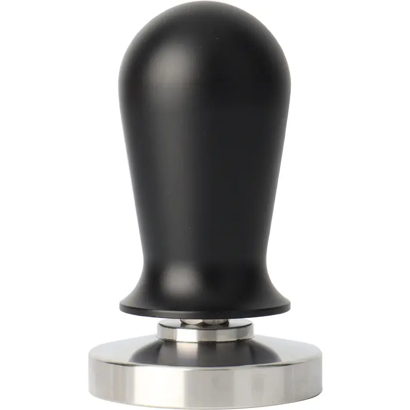 Barista Tool 58mm Stainless Steel Flat Base Professional Constant Force Elastic Pressing Espresso Spring loaded Coffee Tamper