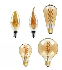 Màu trắng sáng cổ điển LED xoắn ốc Filament <span class=keywords><strong>Globe</strong></span> ánh sáng 110V 220V mềm Filament Led <span class=keywords><strong>Bulb</strong></span> Đối với trang chủ - Product Image 1