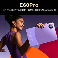 2026 E60pro Populer 16G+1TB Android 15 Tablet PC, Layar HD IPS 11 Inci, MTK Octa-Core, Bodi Logam, WiFi + BT 5.0 Pesanan Grosir